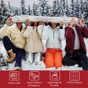 Shotski Image w/ Text overlay. Perfect Gift. Quick Inflation & Deflation. Lightweight & Portable. 4 Shot Glasses